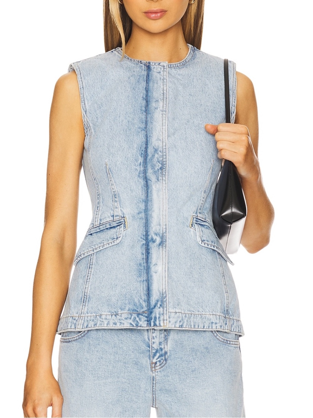 Simkhai Charley Sleeveless Button Up Top NEW